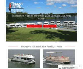 Parrotcove.com(Largest Fleet Of Houseboat Rentals on the East Coast) Screenshot