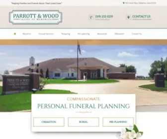 Parrottandwood.com(Parrot and Wood Funeral Home and Cremation Service in Waterloo) Screenshot