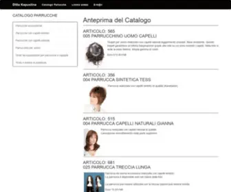 Parrucche.com(Parrucche e toupets per uomo e donna in capelli veri e sintetici) Screenshot