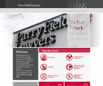 Parryfield.com(Parry Field Lawyers) Screenshot