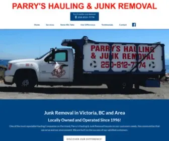 Parryshauling.com(Parry's Hauling & Junk Removal) Screenshot