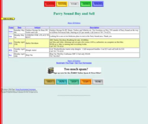 Parrysoundbuyandsell.com(Parry Sound Buy and Sell) Screenshot