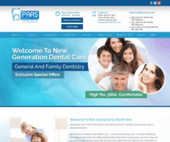 Parsdentalclinic.com(Dentist North York offers Family) Screenshot