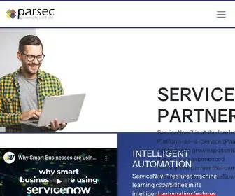 ParsecPowered.com(ServiceNow Partner) Screenshot