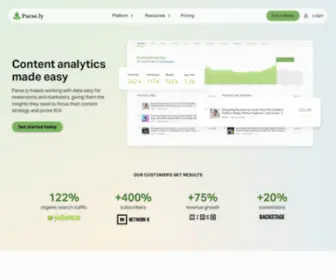 Parsely.com(Content Analytics Made Easy) Screenshot