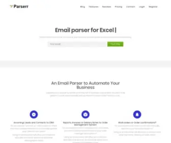 Parserr.com(#1 Email Parser Software) Screenshot