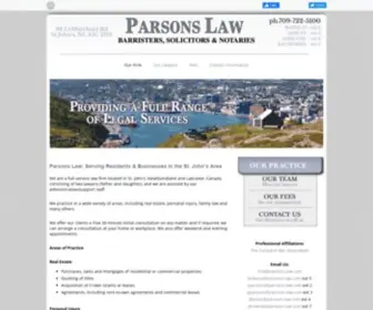 Parsons-Law.ca(Parsons Law) Screenshot