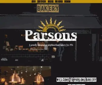 Parsonsbakery.co.uk(Parsons Bakery) Screenshot