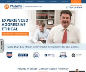 Parsonslawgroup.com(Atlanta Workers' Compensation Lawyer) Screenshot