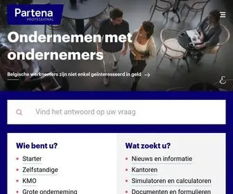 Partena-Professional.be(Ondernemen met ondernemers) Screenshot