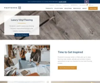 Parterreflooring.com(Luxury vinyl tile with unparalleled designs and industry) Screenshot