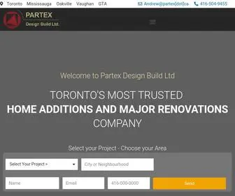 Partex.ca(Partex Design Build Contractors Inc) Screenshot