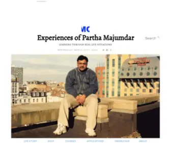 Parthamajumdar.org(Experiences of Partha Majumdar) Screenshot