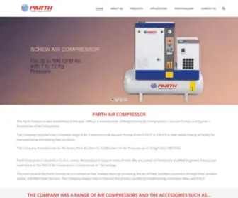 Parthcompressor.com(Air Compressor Manufacturers in Ahmedabad) Screenshot