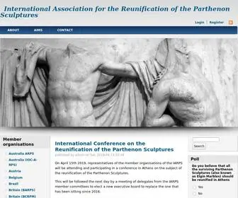 Parthenoninternational.org(International Association for the Reunification of the Parthenon Sculptures) Screenshot