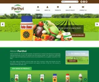 Parthviagritech.com(Parthvi Agritech Pvt) Screenshot