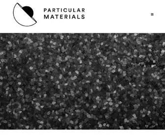 Particularmaterials.com(Particular Materials) Screenshot