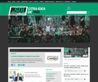 Partidosolidario.org.ar(Partido Solidario) Screenshot