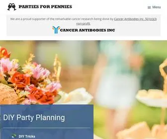 Partiesforpennies.com(Parties for Pennies) Screenshot