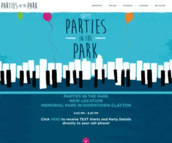 Partiesinthepark.org(Parties in the Park in Downtown Clayton) Screenshot