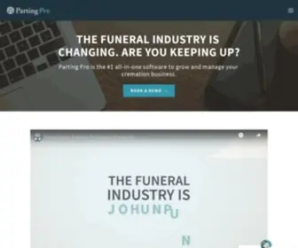 Partingpro.com(#1 Funeral Home Software for Cremation Arrangements) Screenshot