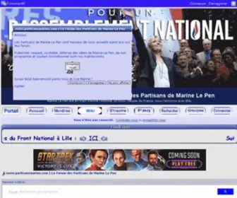 Partisansmarine.com(Marine Le Pen) Screenshot