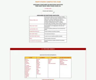 Partitions-Gratuites.com(Annuaire de partitions gratuites) Screenshot