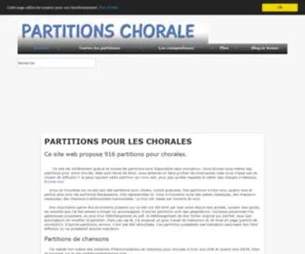 Partitionschorale.com(Partitions pour chorales) Screenshot