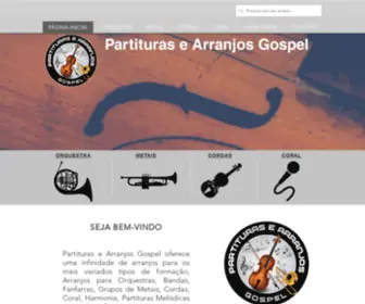 Partiturasearranjos.com.br(Partituras e Arranjos Gospel) Screenshot