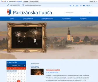 Partizanskalupca.com(Partizánska Ľupča) Screenshot