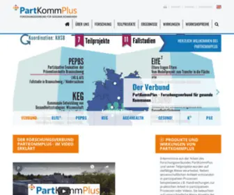 Partkommplus.de(Der Forschungsverbund PartKommPlus) Screenshot