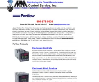 Partlowcontrols.com(The Partlow West Corp) Screenshot