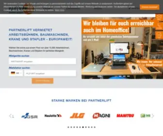 Partnerlift.com(Arbeitsbühnen mieten) Screenshot