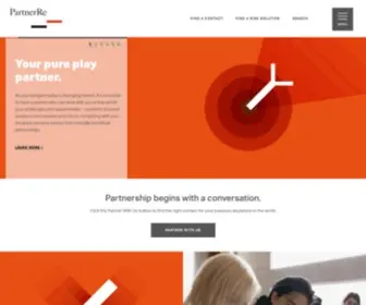 Partnerre.com(Reinsurance) Screenshot