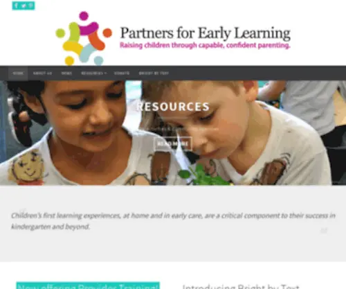 Partnersforearlylearning.org(Raising children through capable) Screenshot