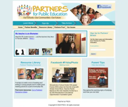Partnersforpubliced.org(Partners for Public Education) Screenshot