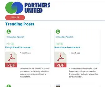 Partnersunited.org(Partners United Portal) Screenshot