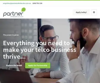 Partnerwholesale.com.au(Wholesale Telco Products & Services) Screenshot