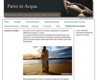 Partoinacqua.it(PARTO IN ACQUA) Screenshot