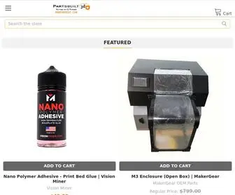 Partsbuilt.com(Shop 3D Printers) Screenshot