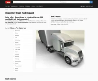 Partseek.com(Heavy Duty Truck Part Request) Screenshot