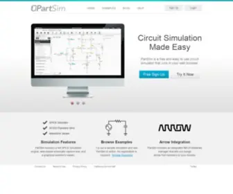 Partsim.com(PartSim is a free and easy to use circuit simulator) Screenshot