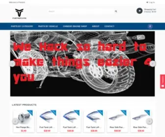 Partskit.com(The web's largest source for Chinese powersports parts, accessories, gear and tires) Screenshot