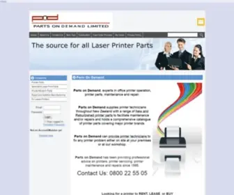 Partsondemand.co.nz(Printer parts for maintenance and repair) Screenshot
