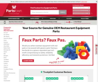 Partstown.com(Restaurant Equipment Parts) Screenshot