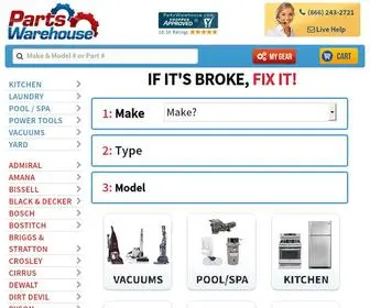 Partswarehouse.com(Find Any Repair Part at PartsWarehouse.com) Screenshot