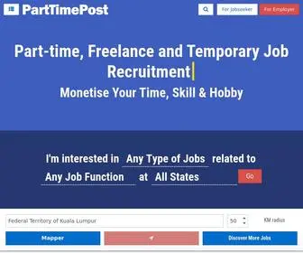 Parttimepost.com(Part-time, Freelance and Temporary Job Recruitment) Screenshot
