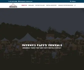 Party-Intents.com(Arkansas' Finest Tent and Party Rental Company) Screenshot