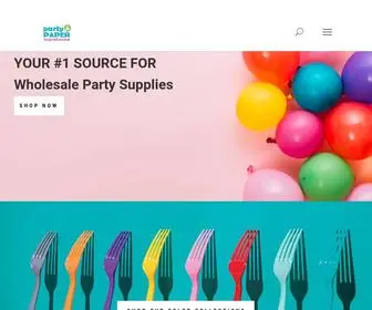 Partyandpaperwarehouse.com(Wholesale Party Supplies) Screenshot