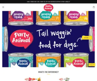 Partyanimalpetfood.com(Party Animal) Screenshot